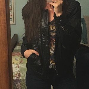 The coolest leather motorcycle jacket!